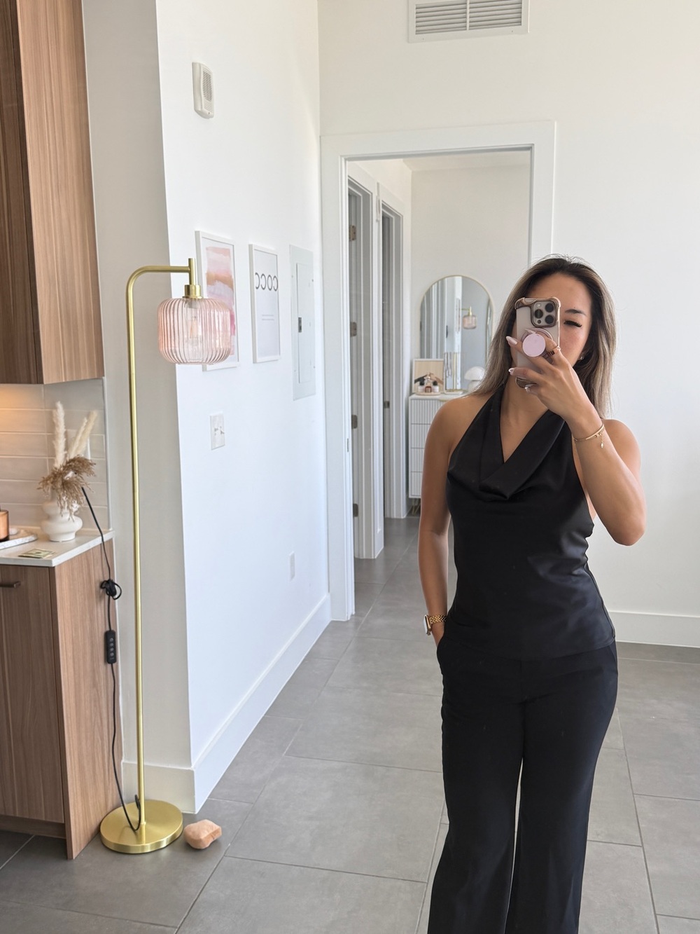 Babaton TEN silk halter Aritzia